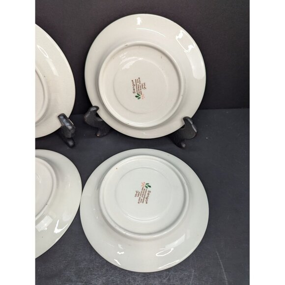 Sango 3900 Silent Night 6 1/2" Saucer Set of 4 by Joan Luntz Replacement - Picture 7 of 9